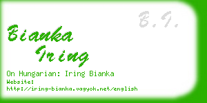 bianka iring business card